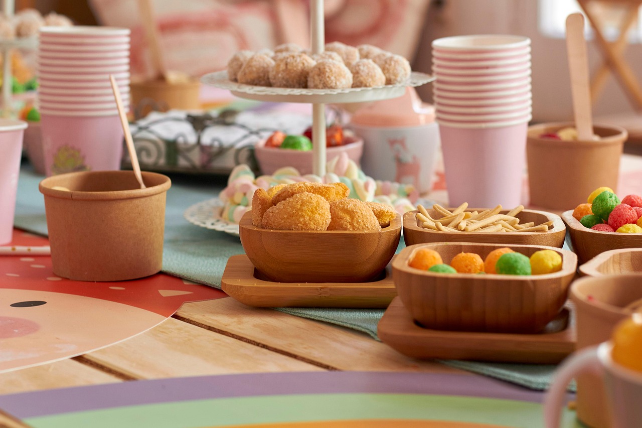 birthday brunch table colorful