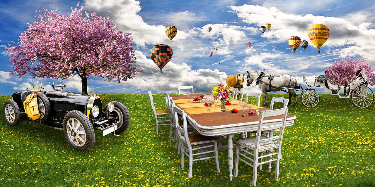 spring garden party table